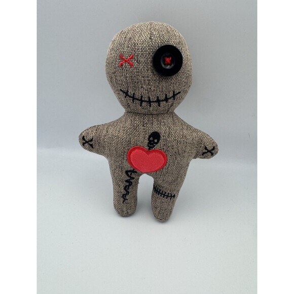 Creepy Voodoo Doll Plush 6.5” Goth Emo Haunted Punk Cute Weird Halloween Scary - Picture 1 of 7